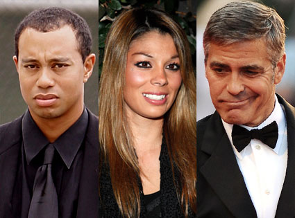 Tiger Woods, Jamie Grubbs, George Clooney Tiger Woods, Jamie Grubbs, George Clooney